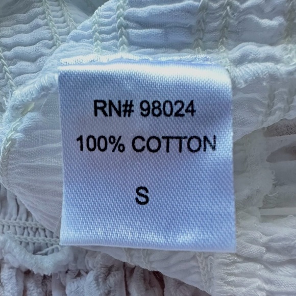 House of Harlow 1960 White Smocked Eyelet Peplum Top - Size Small - Revolve - Picture 8 of 10